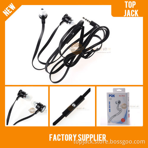 High Quality Stereo Music Earphone 3.5mm Audio Jack Headset for iPhone/iPod/iPad (PQK-530)